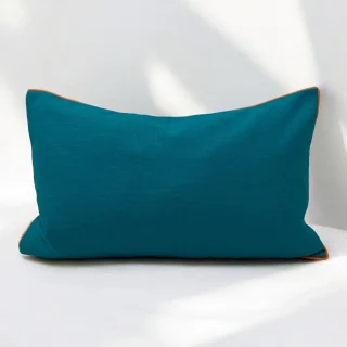 Funda de Cojín AMALFI con ribete naranja