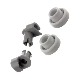 Conjunto ruedas ORIGINAL cesto lavavajillas Siemens, Bosch 00424717