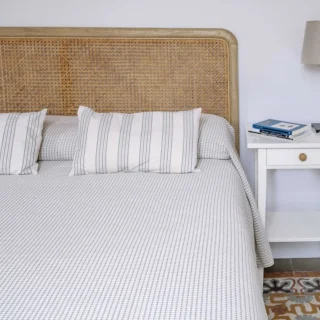 Colcha de algodón reciclado jacquard