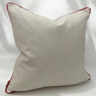 Funda de Cojín AMALFI con ribete rojo