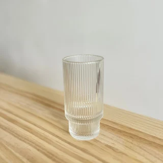 VASO DE CRISTAL RAYAS ALTO