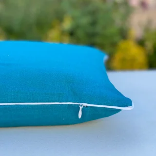 Funda de Cojin AMALFI con ribete blanco