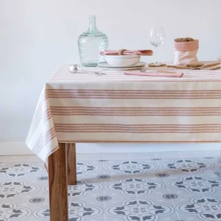Mantel algodón reciclado rayas