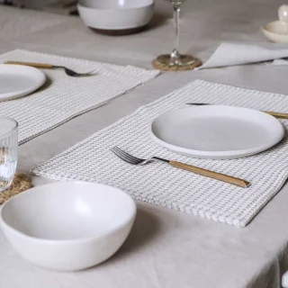 Mantel individual de algodón reciclado