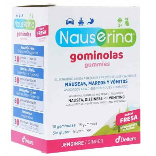 Nauserina Gominolas Fresa 18 ud – Náuseas, Mareos y Vómitos