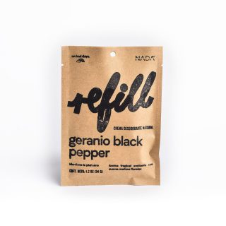 <b>Desodorante Natural en Bolsa </b>Geranio Black Pepper