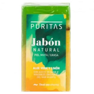 Puritas Jabón Natural Aloe Vera Limón 100 Gramos – Limpia Y Protege La Piel