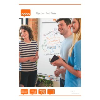 Bloque de 20 hojas lisas 650x955mm para rotafolio