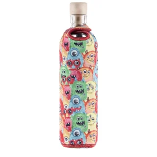 Botella Flaska con funda de Neopreno Monsters