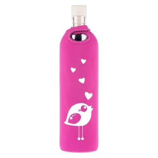 Botella Flaska con funda de Neopreno Pajarita Enamorada