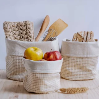 Cesto algodón reciclado – Nuez