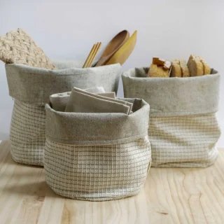 Cesto algodón reciclado – Olivo