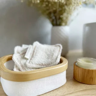 Discos faciales reutilizables de algodón orgánico