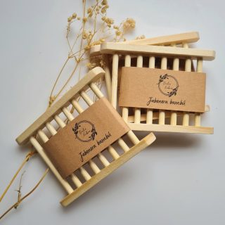 Jabonera de bambú natural sencilla