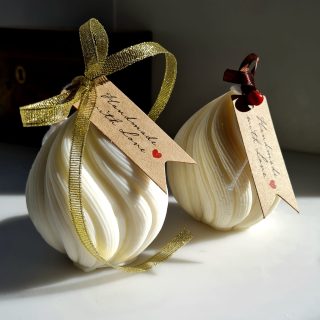 Lágrima de cera con aromas navideños