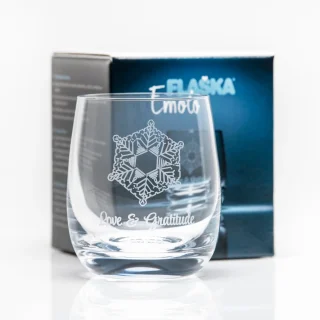 Vaso de agua de cristal Emoto